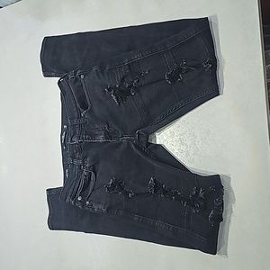 Hollister Stacked Super Skinny 28x30 Black Jeans